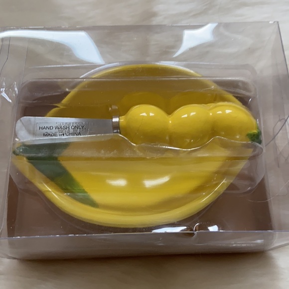 Lemon dip bowl and spreader - Picture 3 of 4